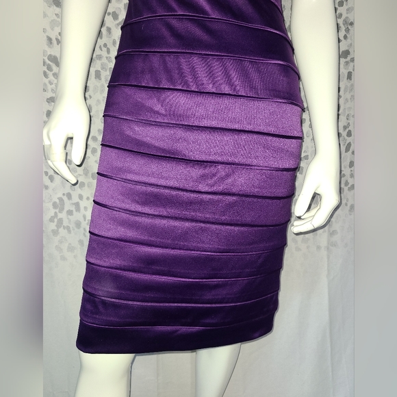 Ralph Lauren Purple Satin Party Dress Size 4 - Picture 3 of 6